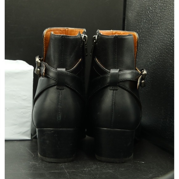 Coach Chrystie Leather Bootie, Zip-Up, Buckle, Black, Women's 6, Style G2408 - Picture 8 of 9